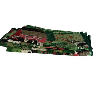 Farm Napkins Joan Kessler Concord Fabrics Barn Cows Farmhouse Decor Set Of 6